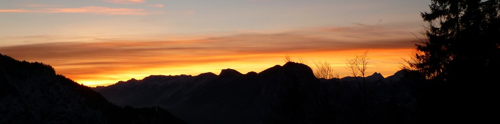 Sonnenuntergang im Kaisertal