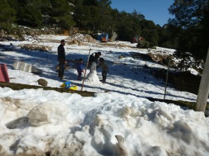 Schneemann auf Mallorca