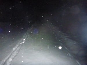 Schnee am Radweg nach Kufstein
