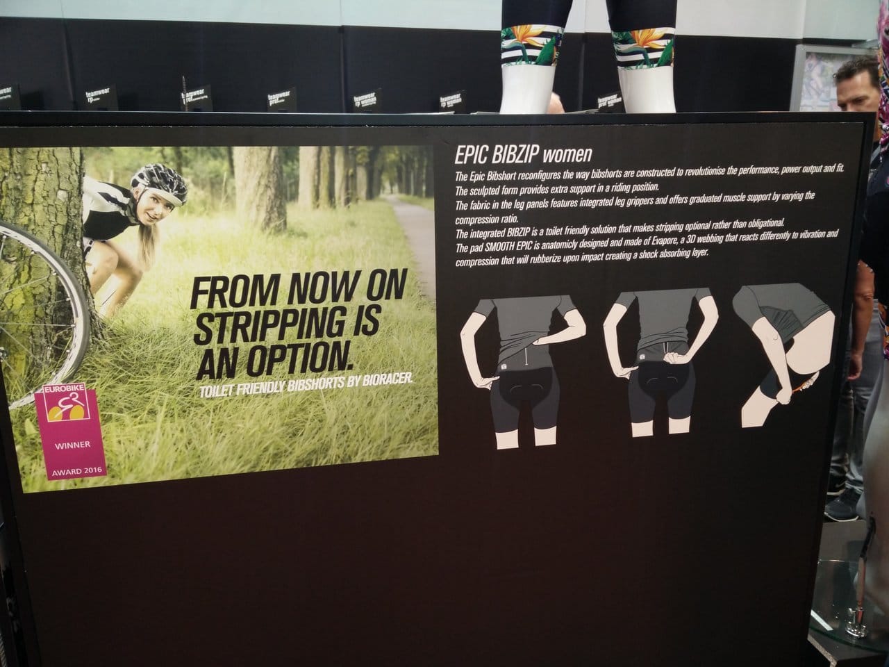 Eurobike 2016 – Bioracer bringt Damenshort mit vertikalem Reißverschluss